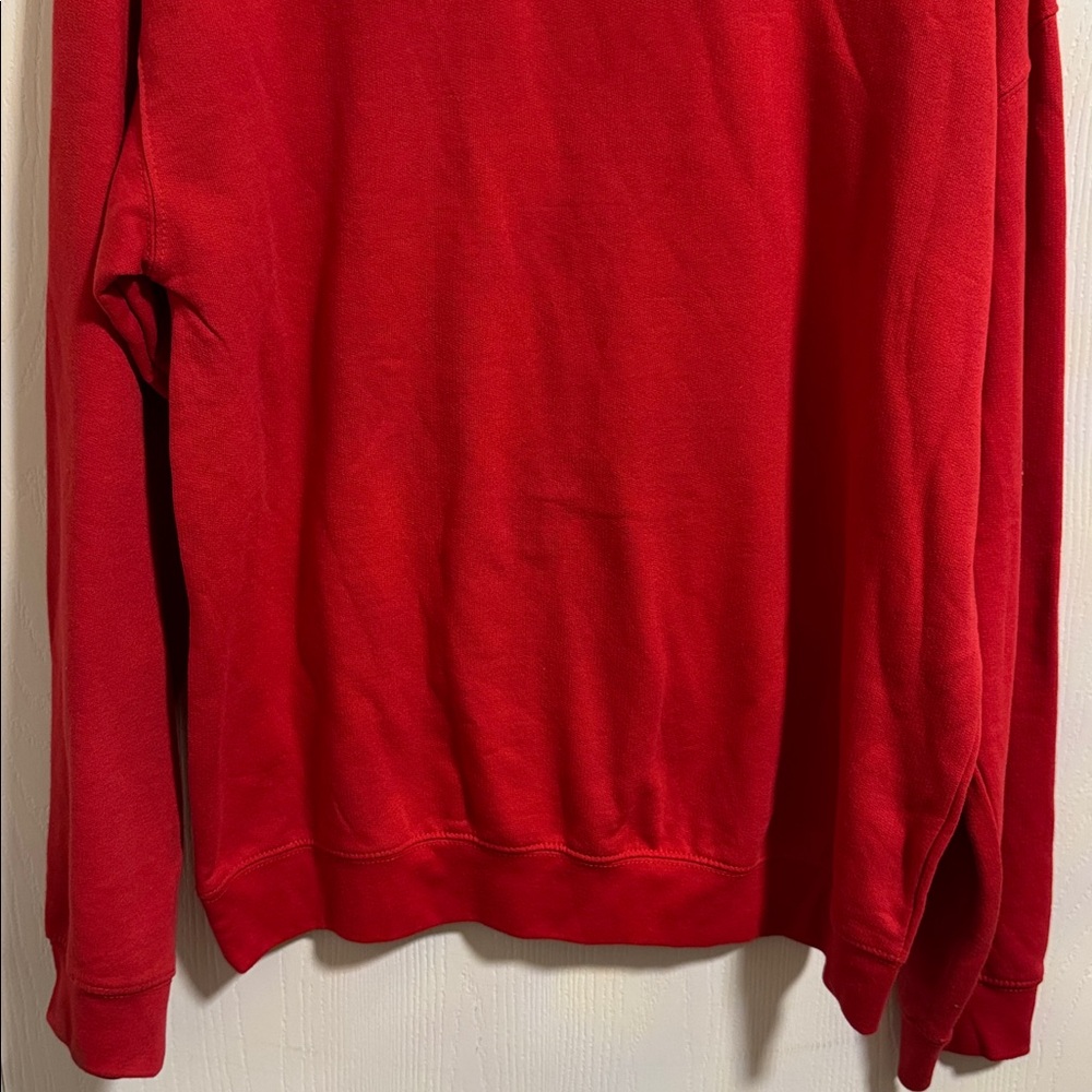 NWOT Disney Mickey Mouse Pull Over Sweatshirt Red Long Sleeve Girl Teen XL 16-17 - Picture 9 of 11